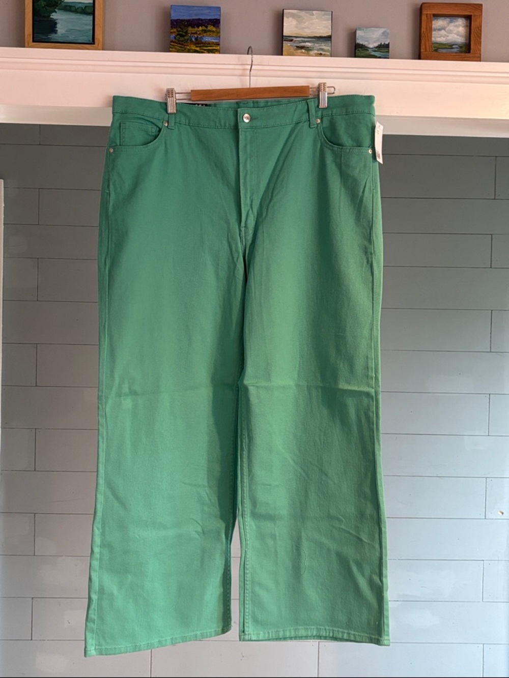 Divided Wide-Leg Women's‎ Pants in Green